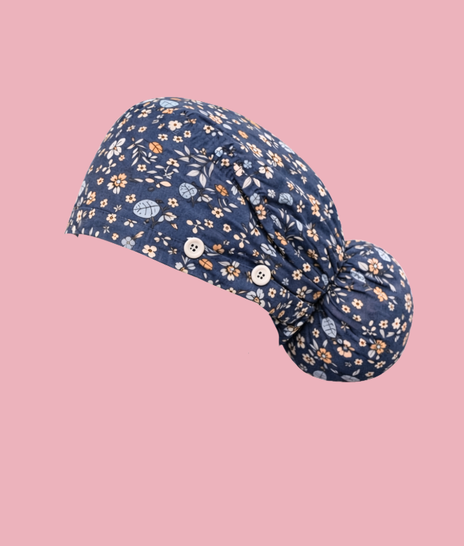 Floral Scrub Caps