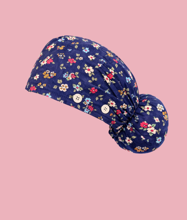 Floral Scrub Caps
