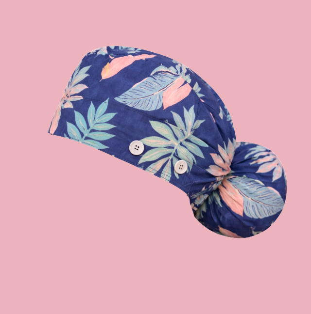 Floral Scrub Caps